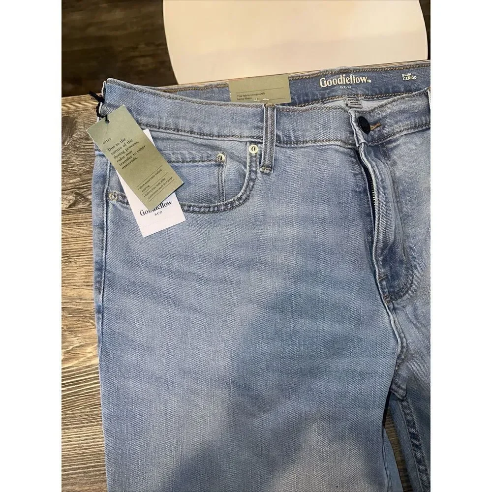 Men's Slim Fit Barrel Jeans - Goodfellow & Co. 40”x32” Total flex. NWT.